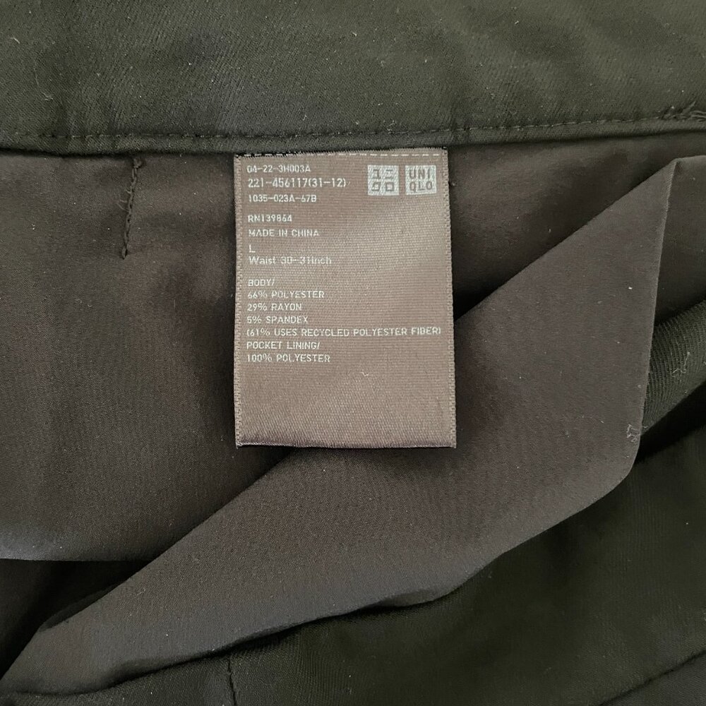 Uniqlo Smart Ankle Pants, Black, Size L (30-31 in waist) - Picture 4 of 5